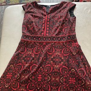 Midi black and red dress